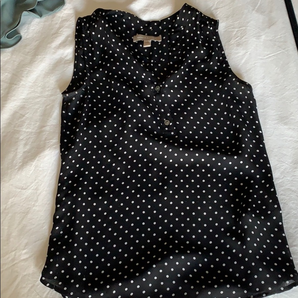 Banana Republic Polka Dot Sleeveless Top (XXSP)